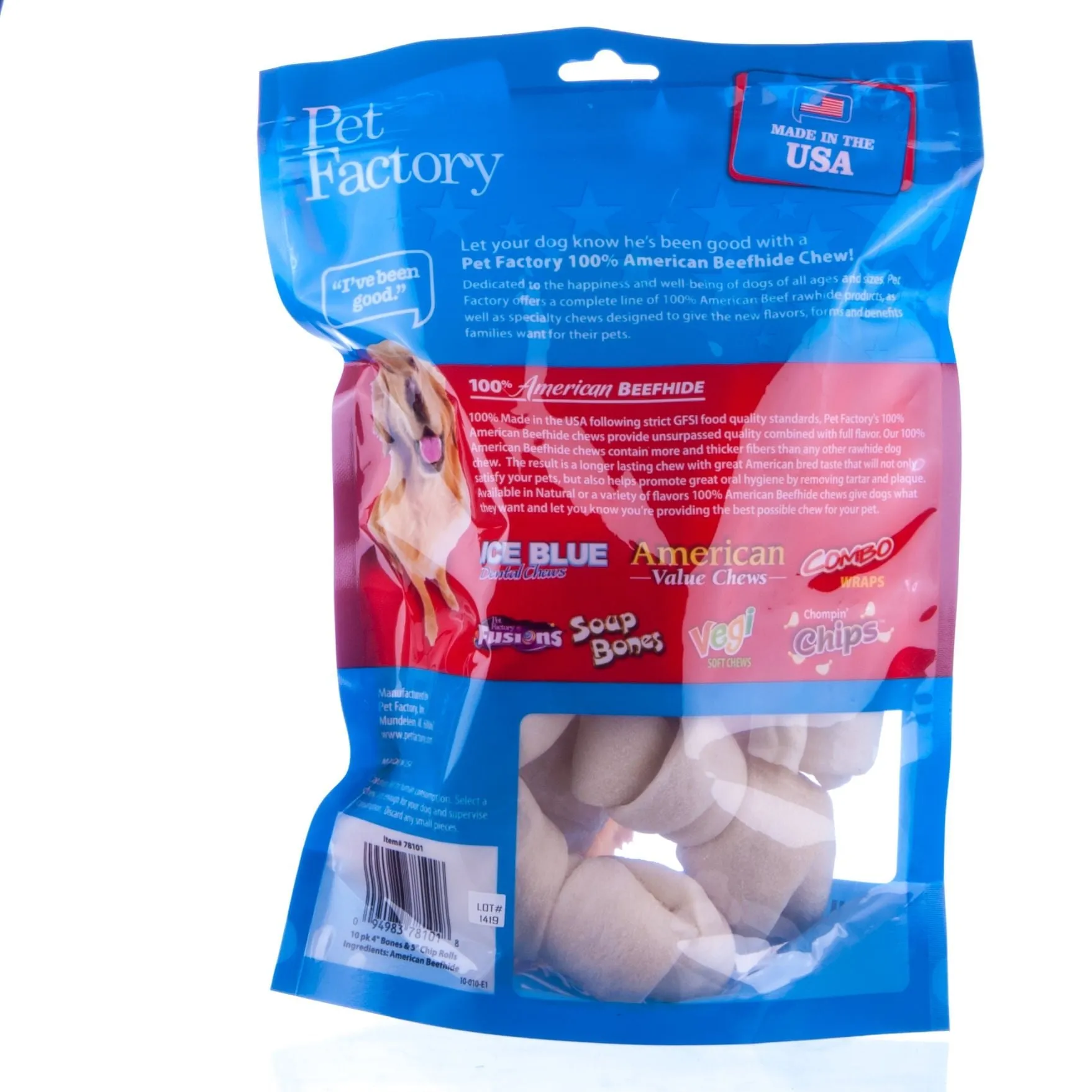 100% American Beefhide, Assorted Chews