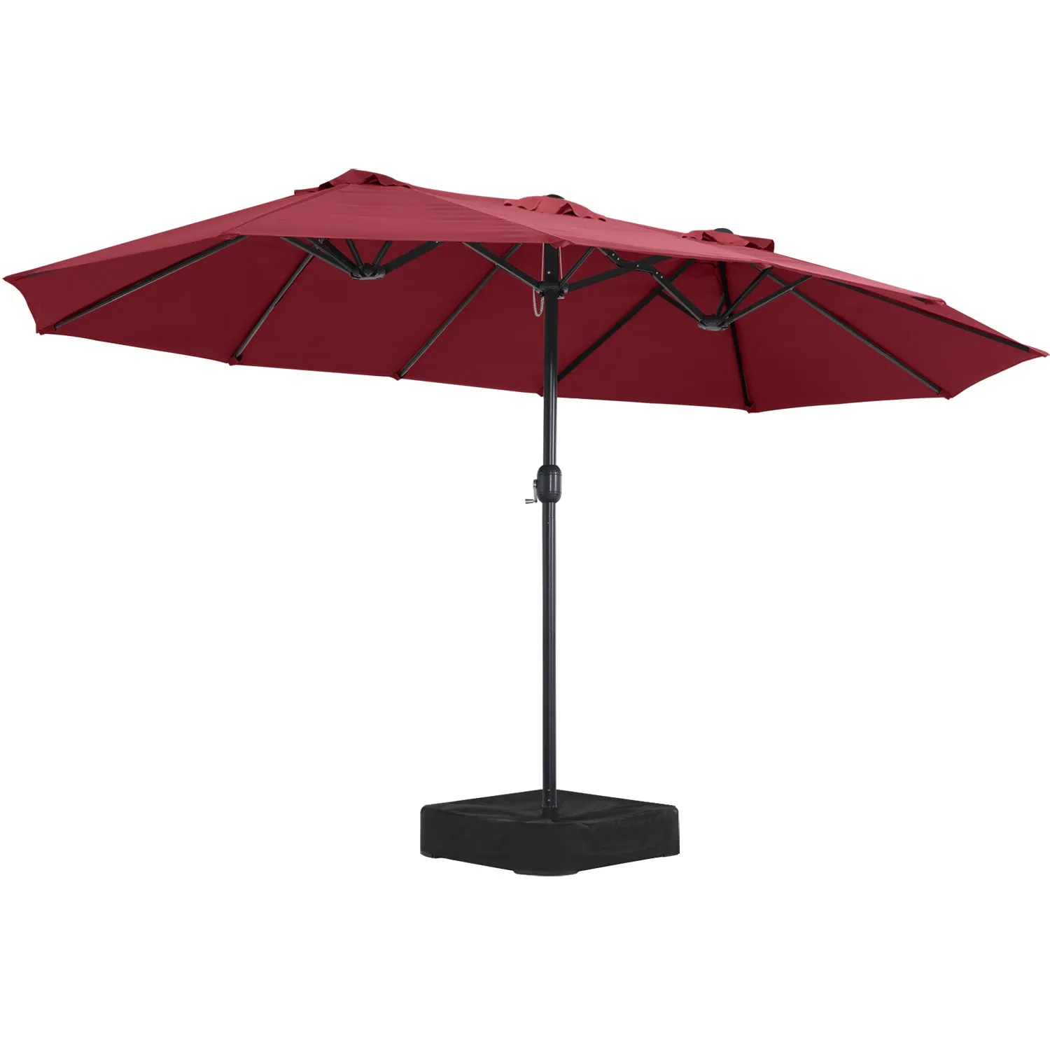 15FT Patio Outdoor Umbrella Double Sided Large Umbrella