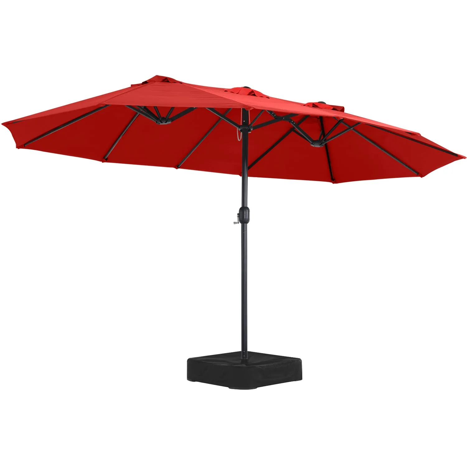 15FT Patio Outdoor Umbrella Double Sided Large Umbrella