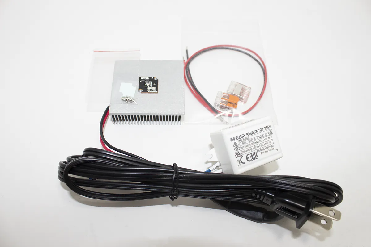 295nm UV LED Application Set- Medium Power LED, Heat Sink, and Driver