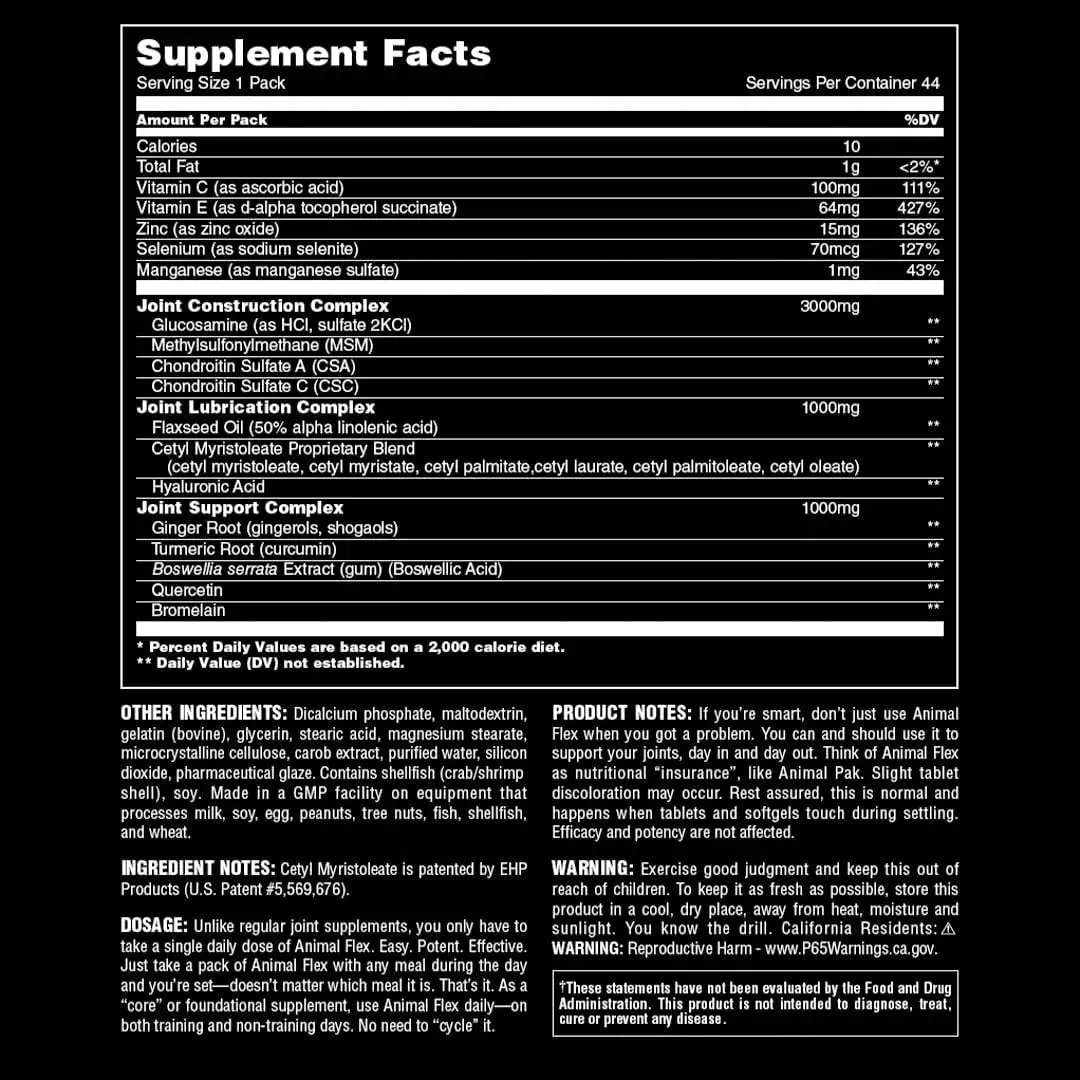 Animal Flex Comprehensive Joint Care
