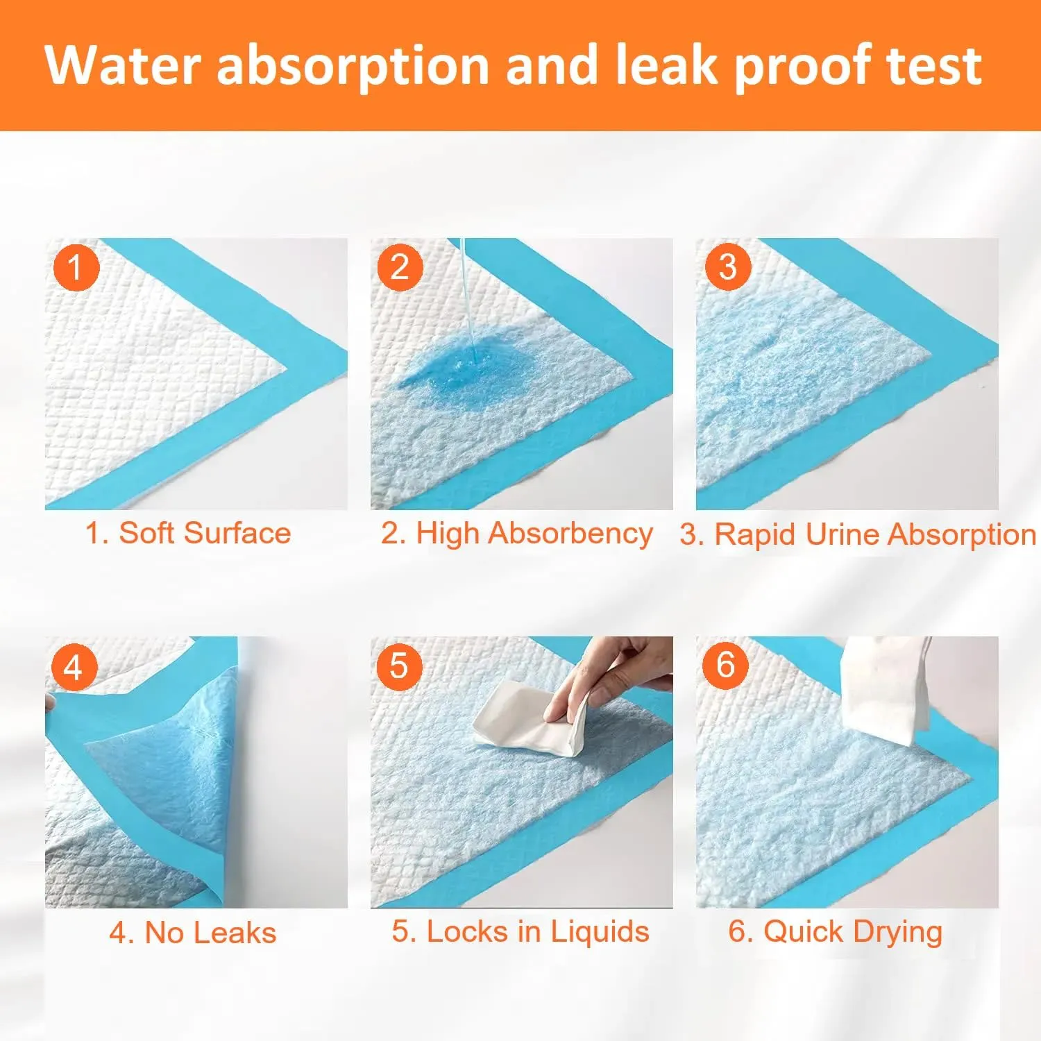 Aurora Pet Dog and Puppy Pee Pads with 5-Layer Leak-Proof Design and Quick-Dry Surface for Potty Training, Super Absorbency, Regular 18x24 Inch (100 Count)  Blue & White