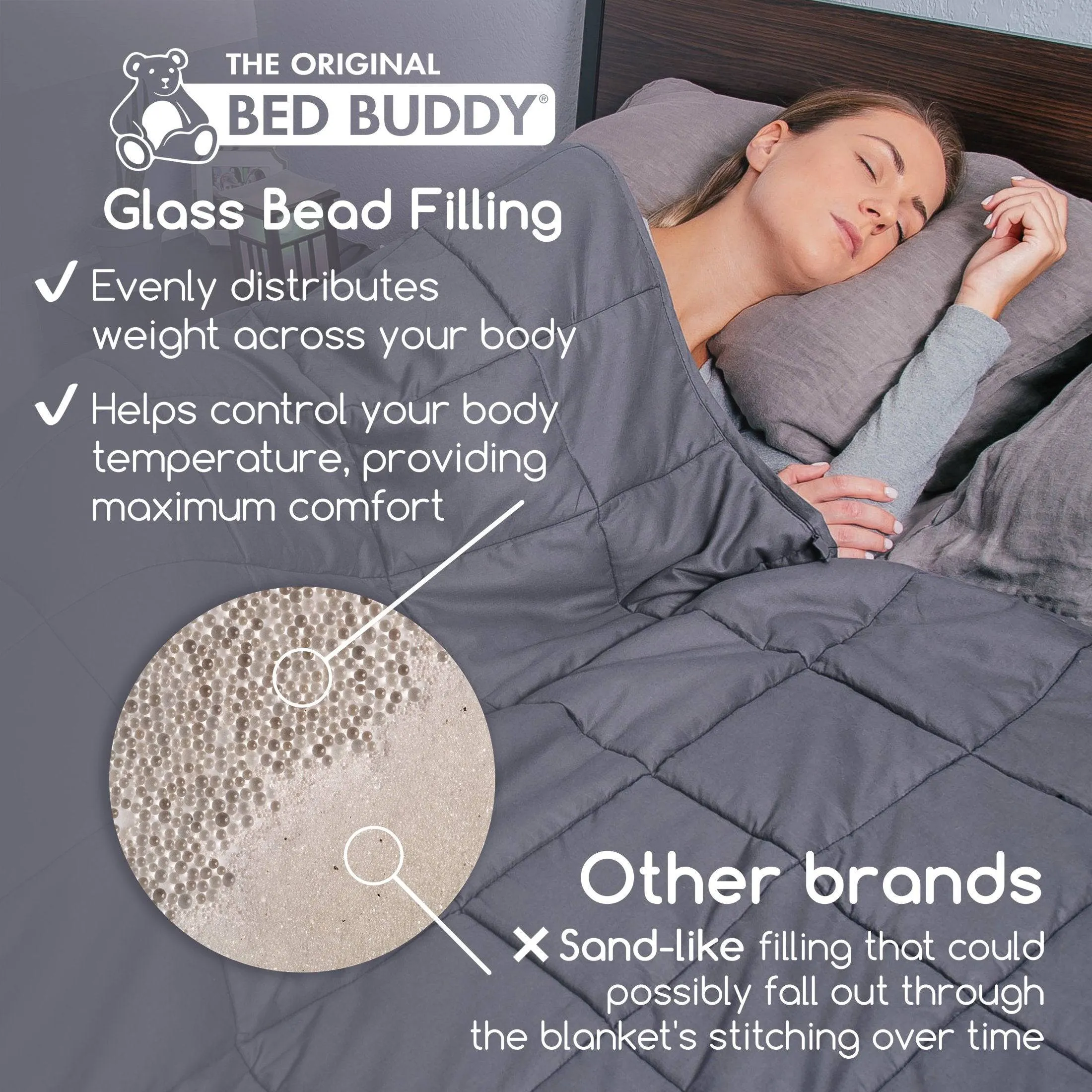 Bed Buddy Weighted Blanket - Adult and Kid Sized
