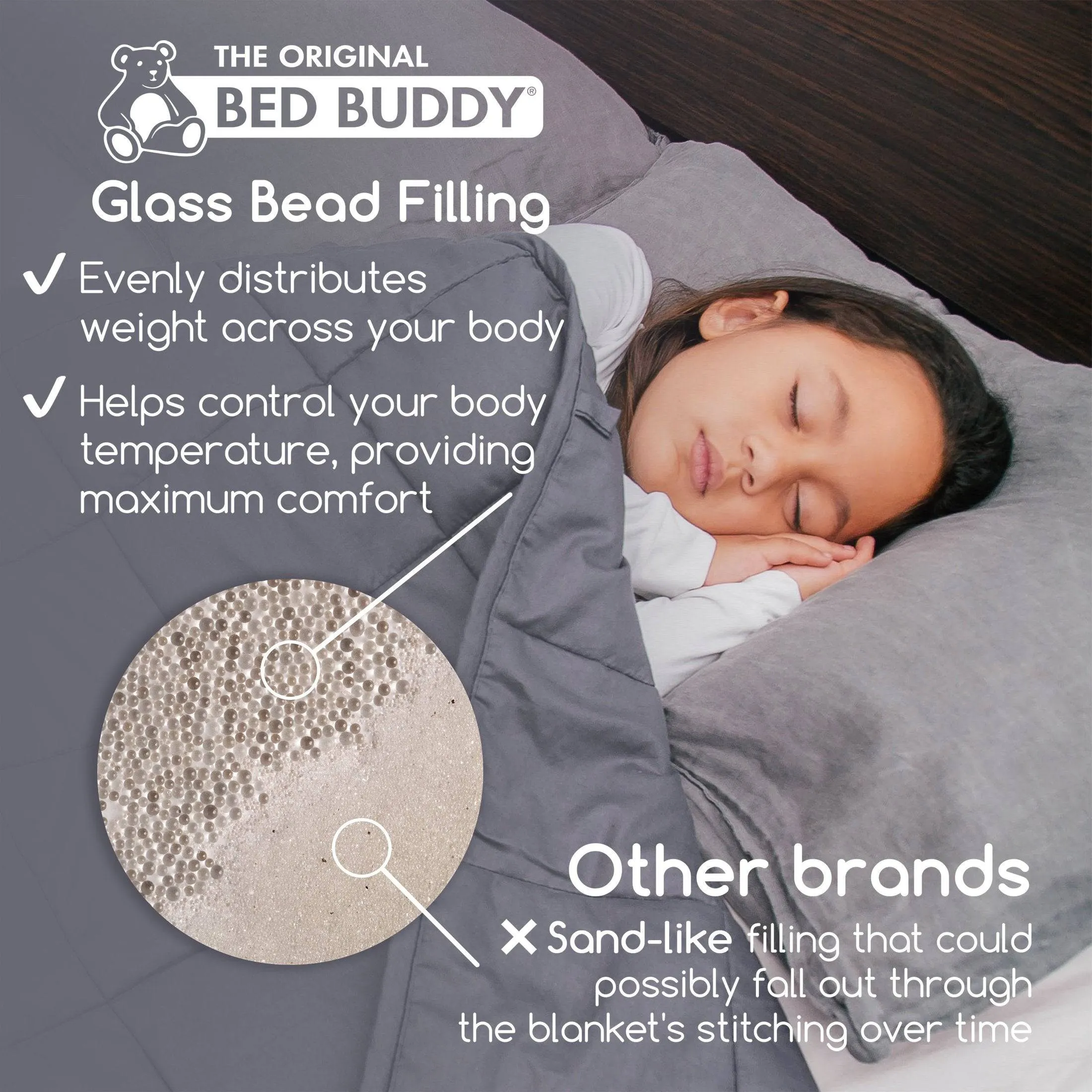 Bed Buddy Weighted Blanket - Adult and Kid Sized