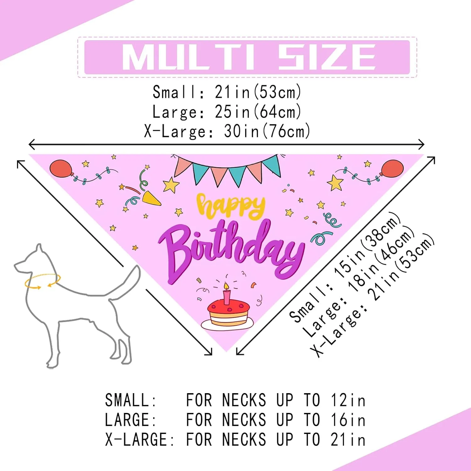 Birthday Dog Bandanas 2 Packs,Purple Pet Scarf for Boys and Girls,Baseball Game Bandana for Small or Large or Extra Large Dogs (X-Large),Premium Durable Fabric