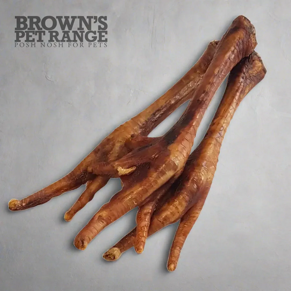 Brown's Natural Dog Treats | Turkey Feet x 3