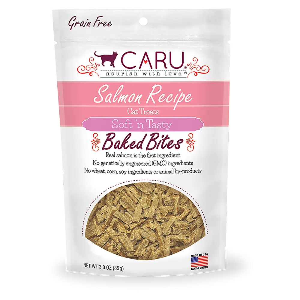 Caru Cat Soft N Tasty Natural Salmon Bites 3oz