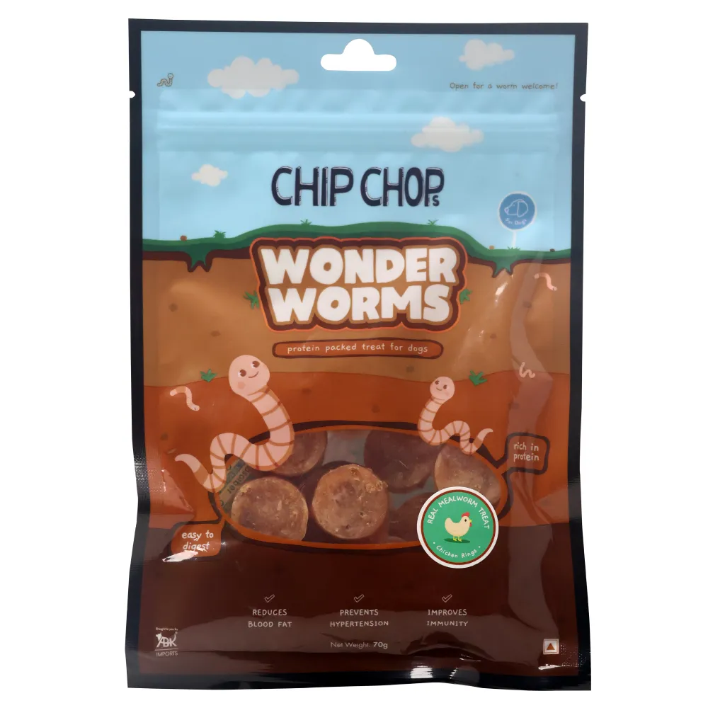 Chip Chops Wonder Worms Chicken Rings with Mealworm Dog Treats (Buy 1 Get 1) (Limited Shelf Life)