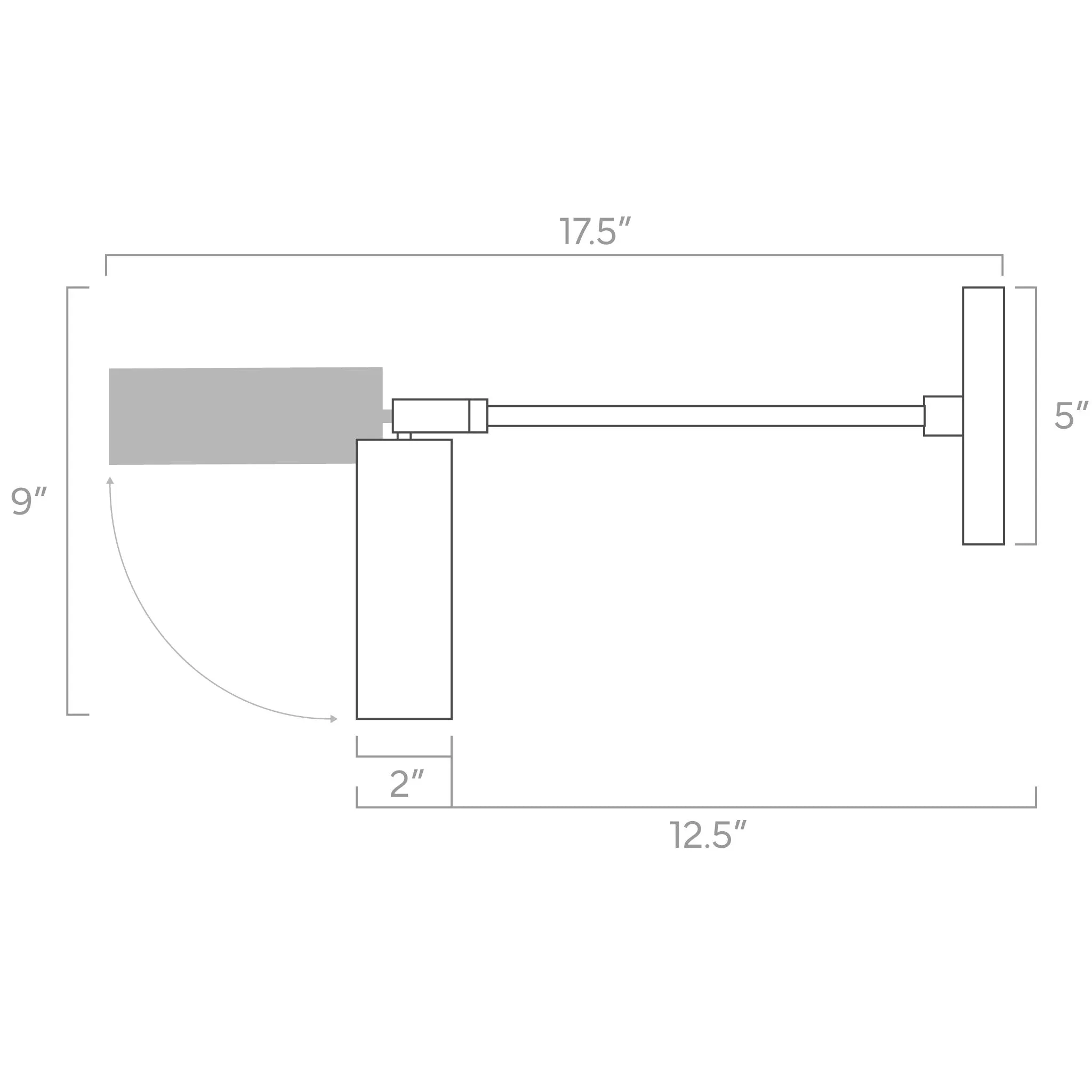 Color Reader Plug-In Sconce - 10" Arm