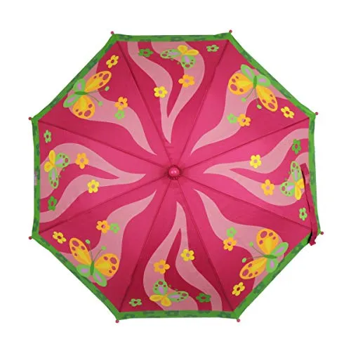 Colorful Butterfly Stick Umbrella for Girls