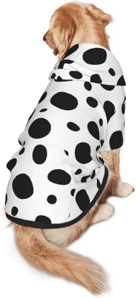 Cute Dalmatian Print Dog HoodiesDog Clothes with Pocket and Hat Winter Clothes Sweaters for Medium Large Dogs Girl Boy Pets' Clothes Outfits