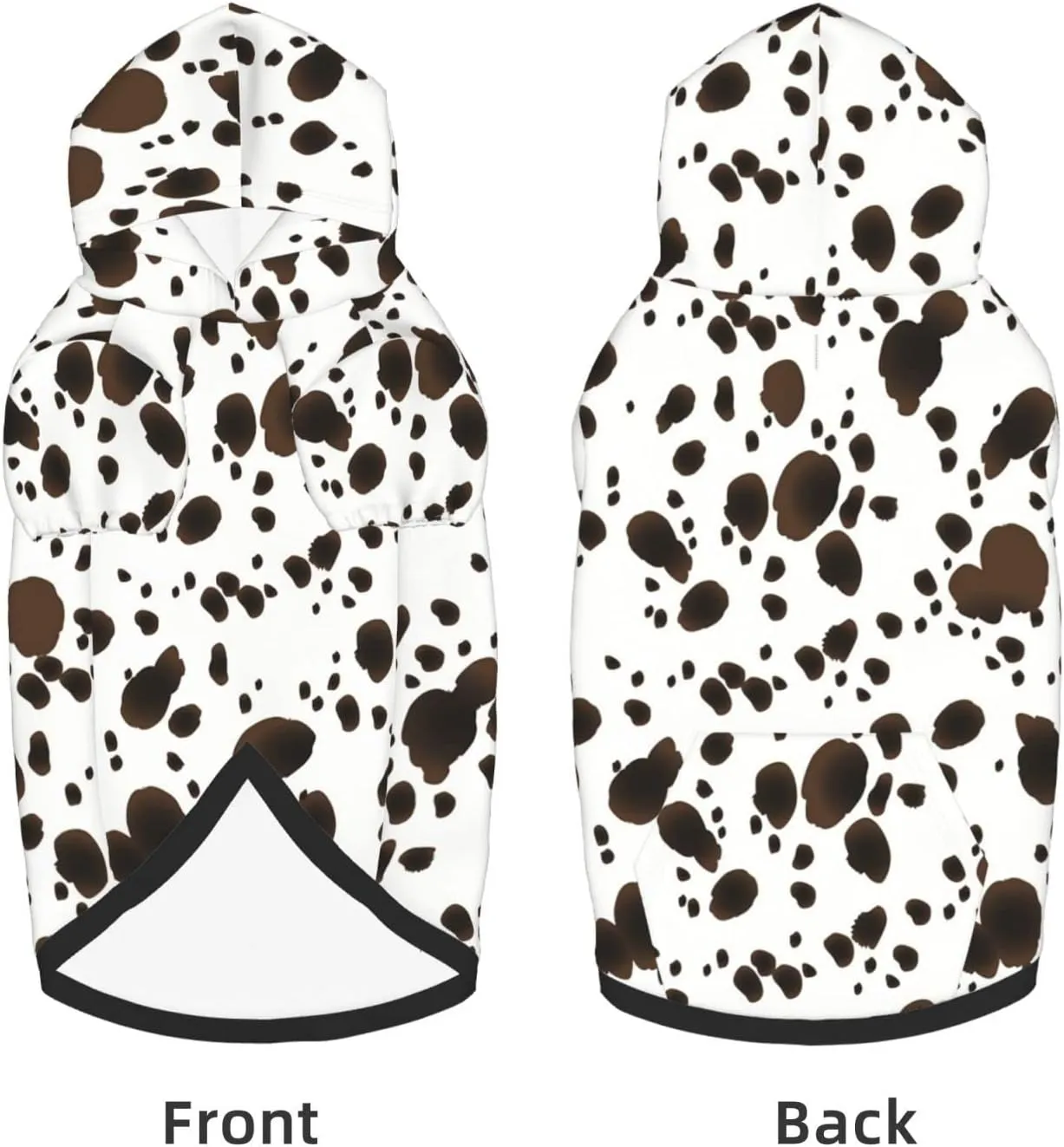 Cute Dalmatian Print Dog HoodiesDog Clothes with Pocket and Hat Winter Clothes Sweaters for Medium Large Dogs Girl Boy Pets' Clothes Outfits