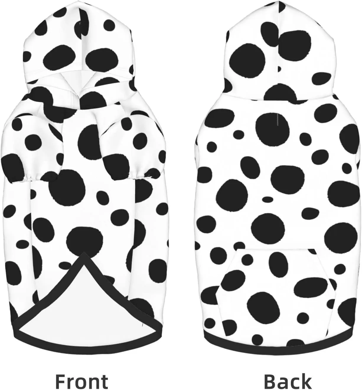 Cute Dalmatian Print Dog HoodiesDog Clothes with Pocket and Hat Winter Clothes Sweaters for Medium Large Dogs Girl Boy Pets' Clothes Outfits