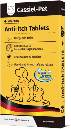 Dog Allergy Relief Chews - Dog Itch Relief - Relieves Rash, Heals Wounds, Soothes Inflammation, Treats Bites, Scratches, Cat Wound Care - 10 Chews
