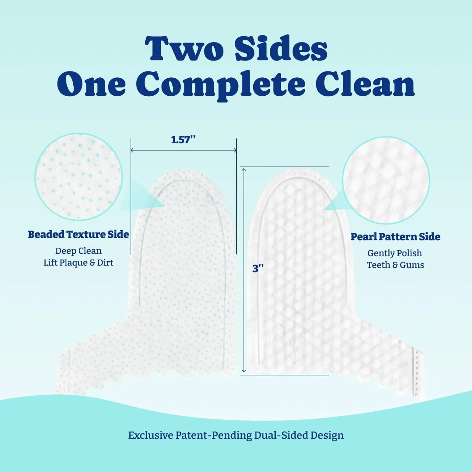 Dog Teeth Cleaning Wipes, Pet Finger Dental Wipes for Dogs & Cats, Dual-Sided, 6-in-1 Herbal Formula, Remove Plaque & Tartar, Freshen Breath, No-Rinse Toothbrush Wipes  50 PCS x 2, Unflavored