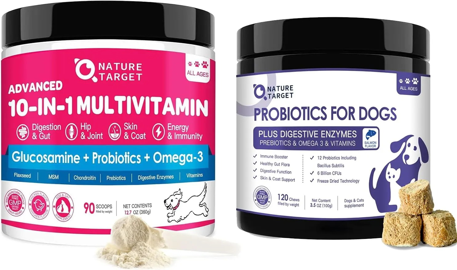 Dog Vitamins Powder with Probiotics for Dogs