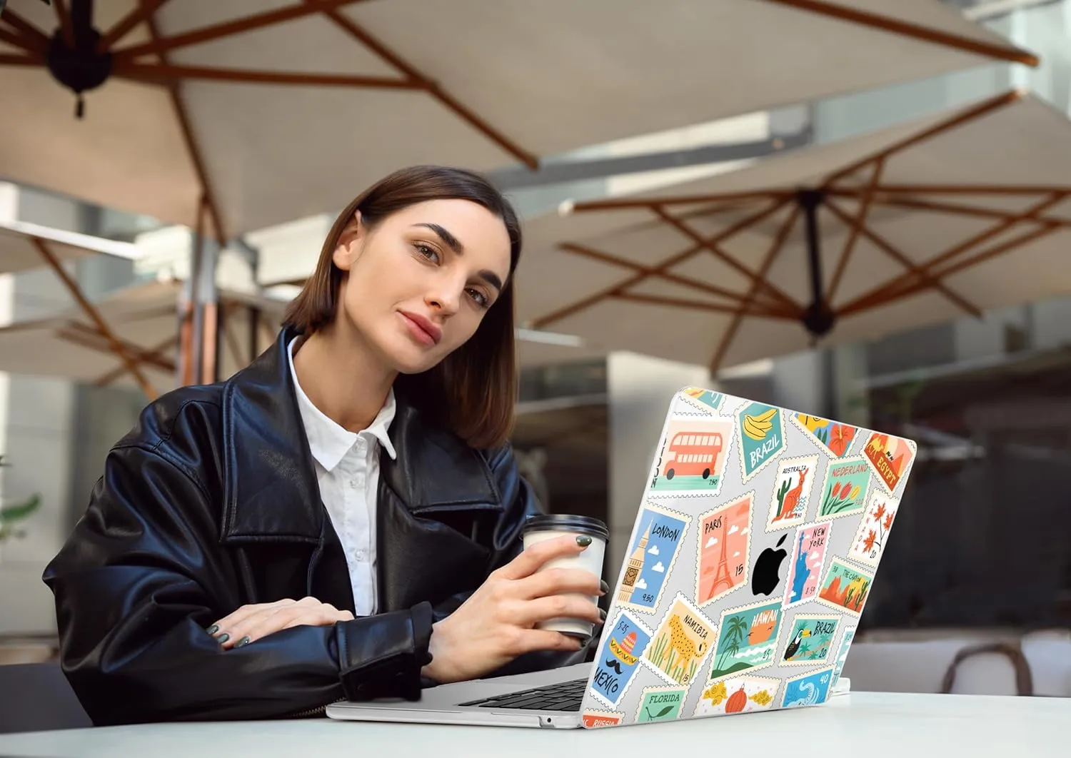 DONGKE for M4 MacBook Air 13.6 Inch Case 2025 2024 2023 2022 Model A3240 A3113 A2681 M3 M2 Chip, Plastic Hard Shell Case Cover with Touch ID for MacBook Air 13 Inch M4 - Post Stamps