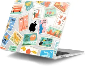 DONGKE for M4 MacBook Air 13.6 Inch Case 2025 2024 2023 2022 Model A3240 A3113 A2681 M3 M2 Chip, Plastic Hard Shell Case Cover with Touch ID for MacBook Air 13 Inch M4 - Post Stamps