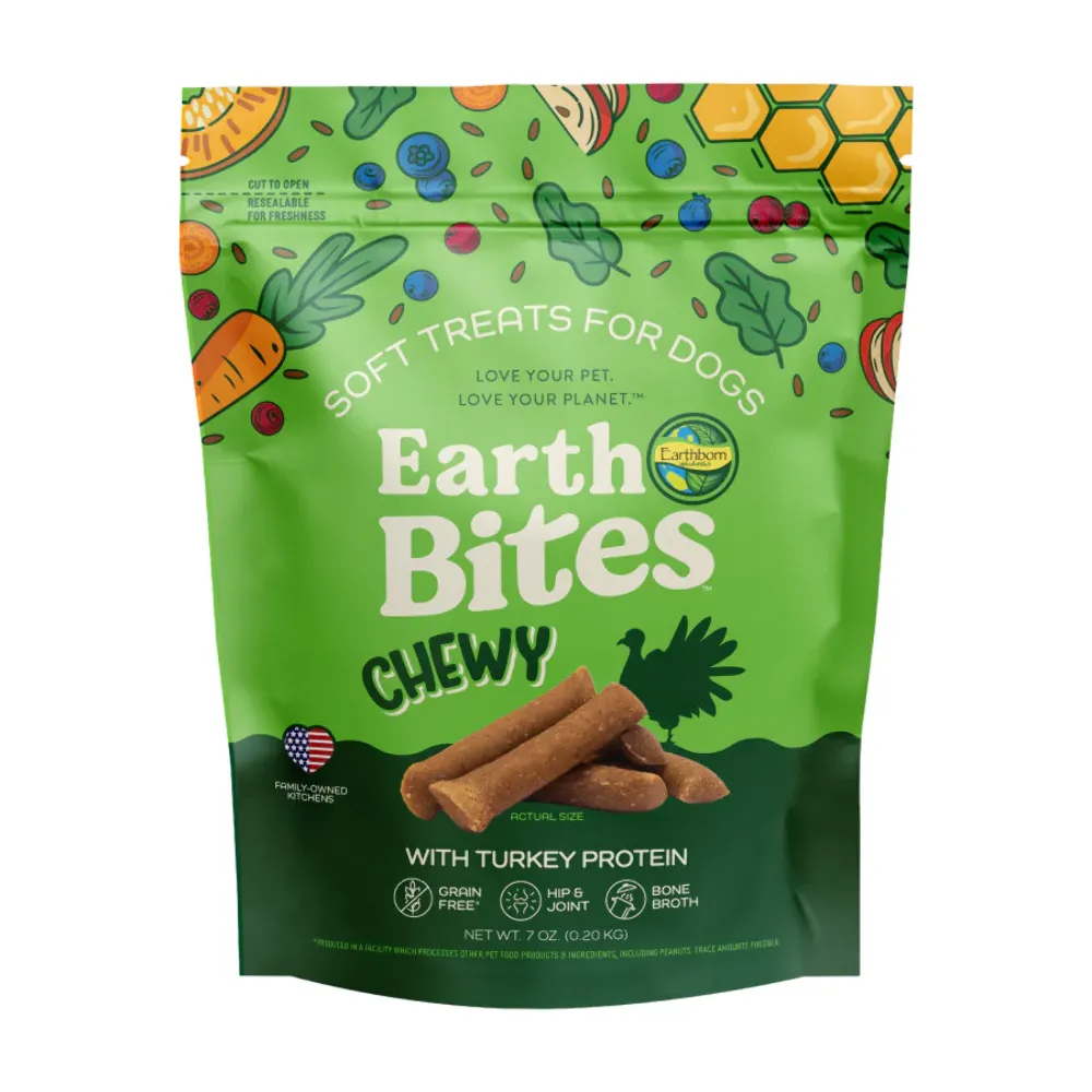 EarthBites Chewy Soft Treats for Dogs Various Flavors Earthborn