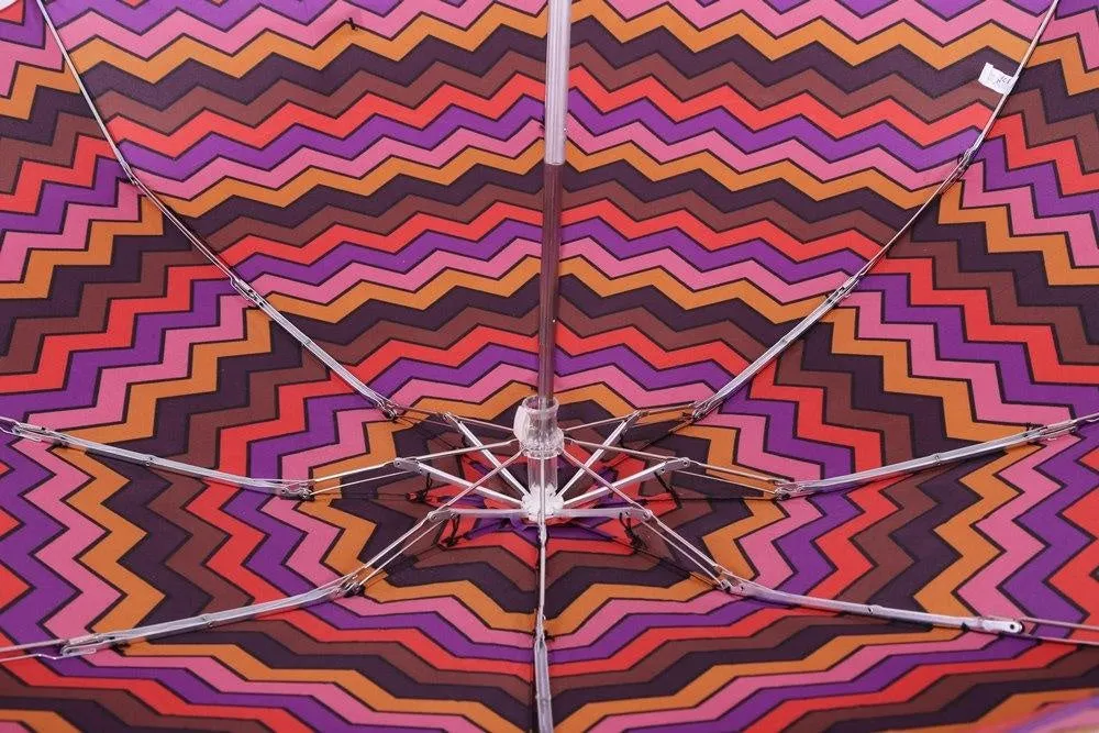 FabSeasons 5 fold Digital Printed Small Compact Manual Orange Umbrella