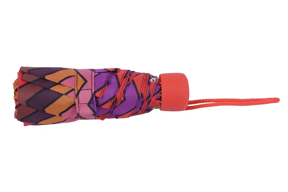 FabSeasons 5 fold Digital Printed Small Compact Manual Orange Umbrella