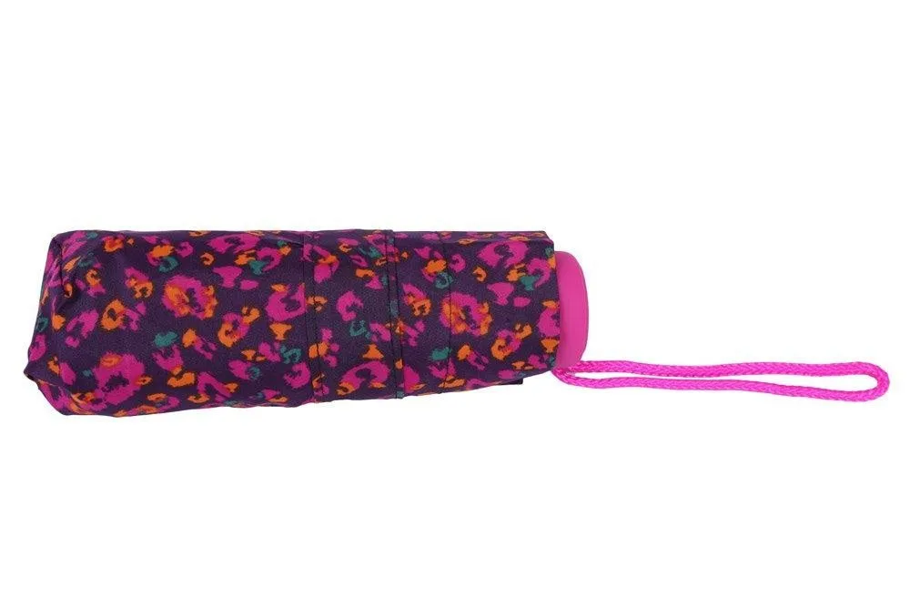 FabSeasons 5 fold Digital Printed Small Compact Manual Pink Flower Umbrella