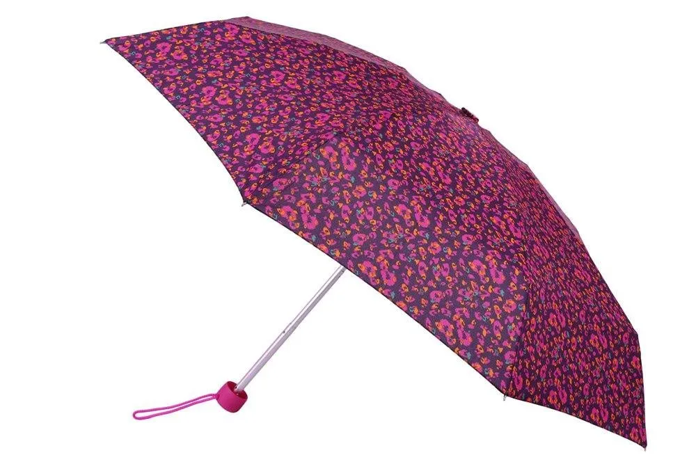 FabSeasons 5 fold Digital Printed Small Compact Manual Pink Flower Umbrella