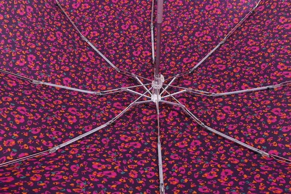 FabSeasons 5 fold Digital Printed Small Compact Manual Pink Flower Umbrella