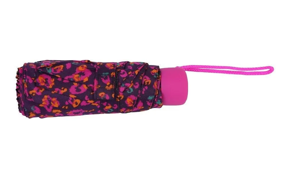 FabSeasons 5 fold Digital Printed Small Compact Manual Pink Flower Umbrella