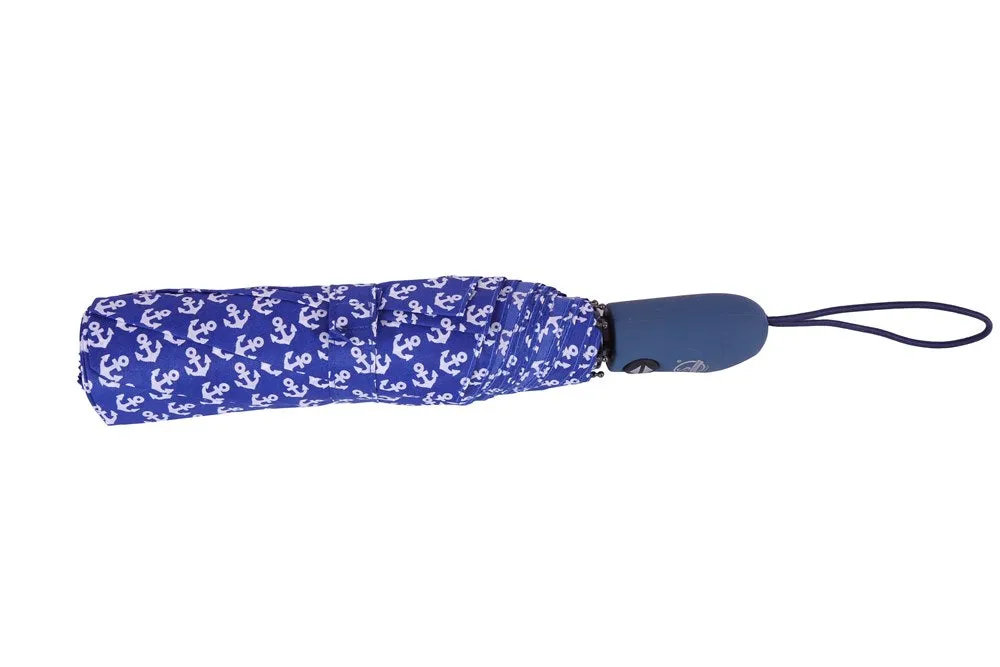 FabSeasons Anchor Printed Automatic 3 fold Blue Umbrella
