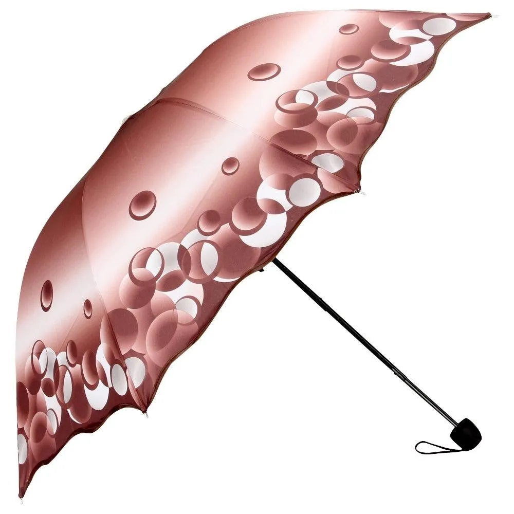 FabSeasons Digital Print Light Brown 3 Fold Fancy Manual Umbrella