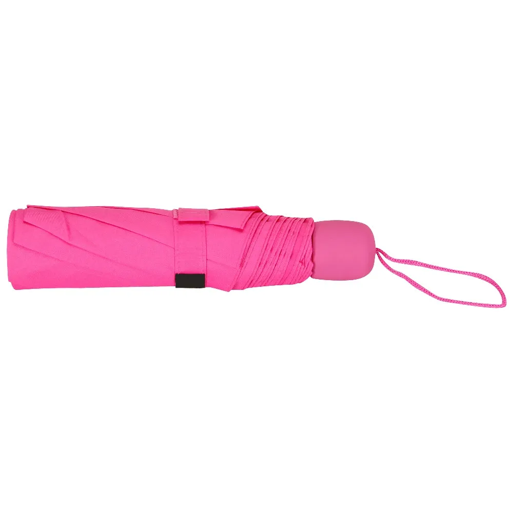 FabSeasons Pink Solid 3 Fold Fancy Umbrella