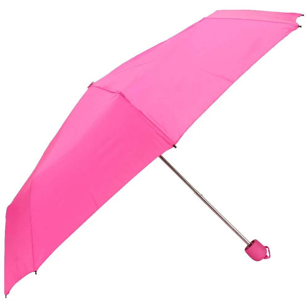 FabSeasons Pink Solid 3 Fold Fancy Umbrella