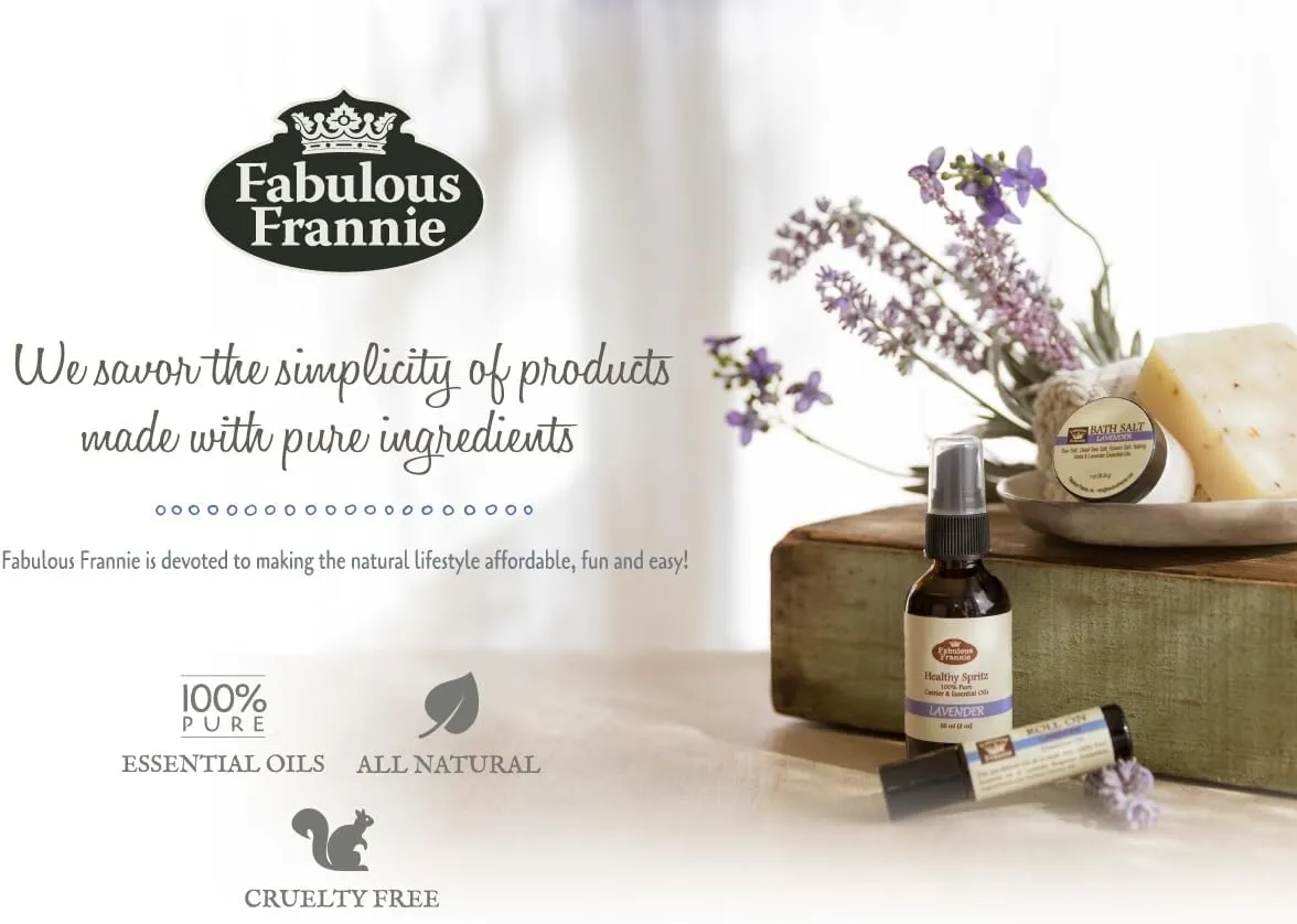 Fabulous Frannie All Natural Ingredients No Synthetics Lemon - Lavender Scent Carpet Refresher made with Pure Essential Oils 13 Ounce (Pack of 1)