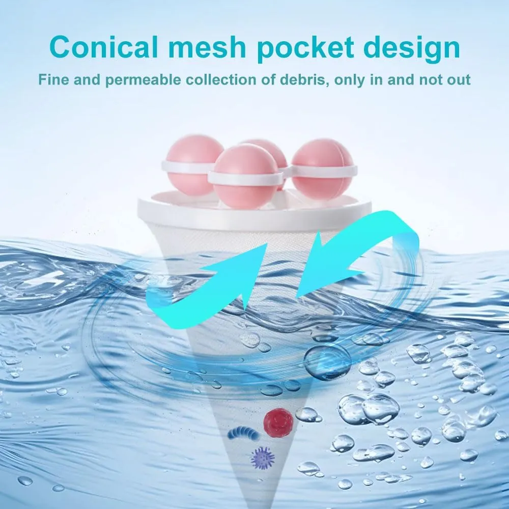 Floating Hair Filtering Mesh Removal, 2025 New Reusable Machine Hair Catcher Lint Catcher for Washing, Floating Mesh Hair Removal Pet Hair Catcher Hair Filter Cleaning Mesh Bag