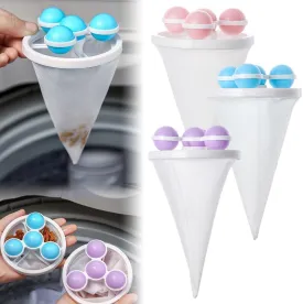 Floating Hair Filtering Mesh Removal, 2025 New Reusable Machine Hair Catcher Lint Catcher for Washing, Floating Mesh Hair Removal Pet Hair Catcher Hair Filter Cleaning Mesh Bag