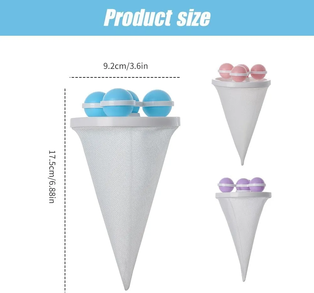 Floating Hair Filtering Mesh Removal, 2025 New Reusable Machine Hair Catcher Lint Catcher for Washing, Floating Mesh Hair Removal Pet Hair Catcher Hair Filter Cleaning Mesh Bag