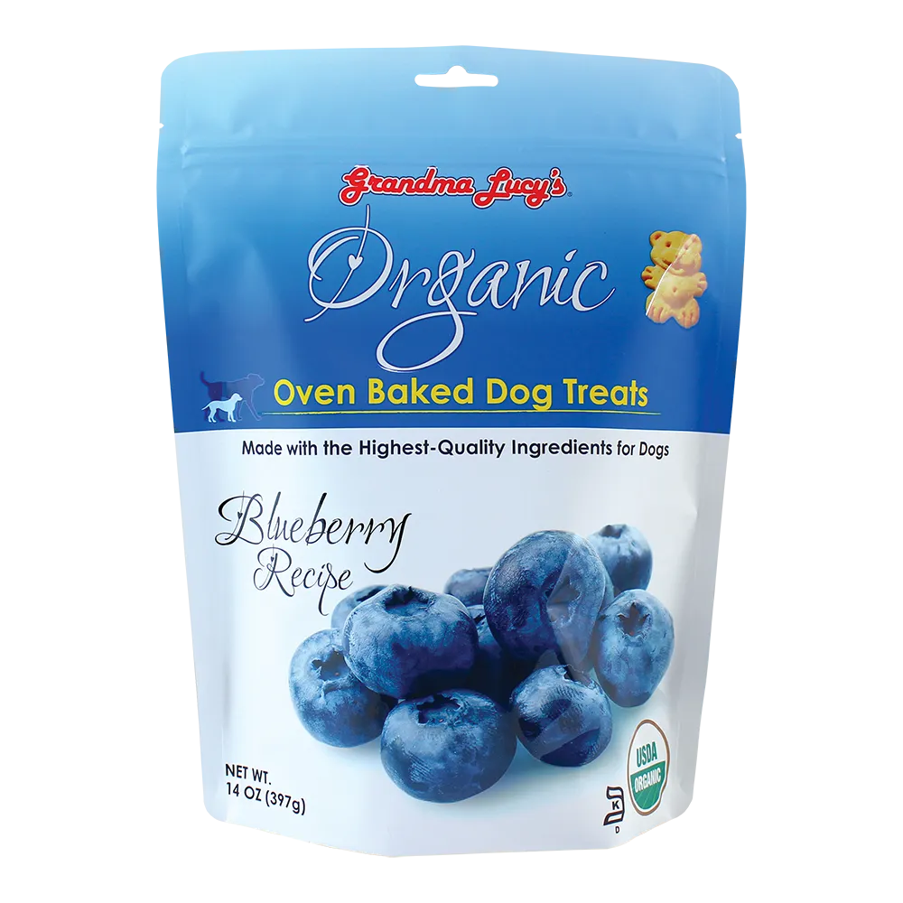 Grandma Lucy's Organic Oven Baked Dog Treats Blueberry 14oz