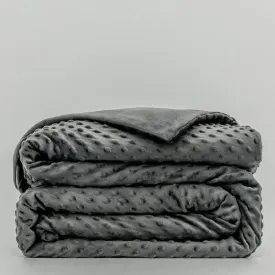 Gray Weighted Blanket Cover Zip Velvet Bubble Duvet Quilt Soft Breathable Sleep Blanket Covers Comfortable Heavy Blanket Cover