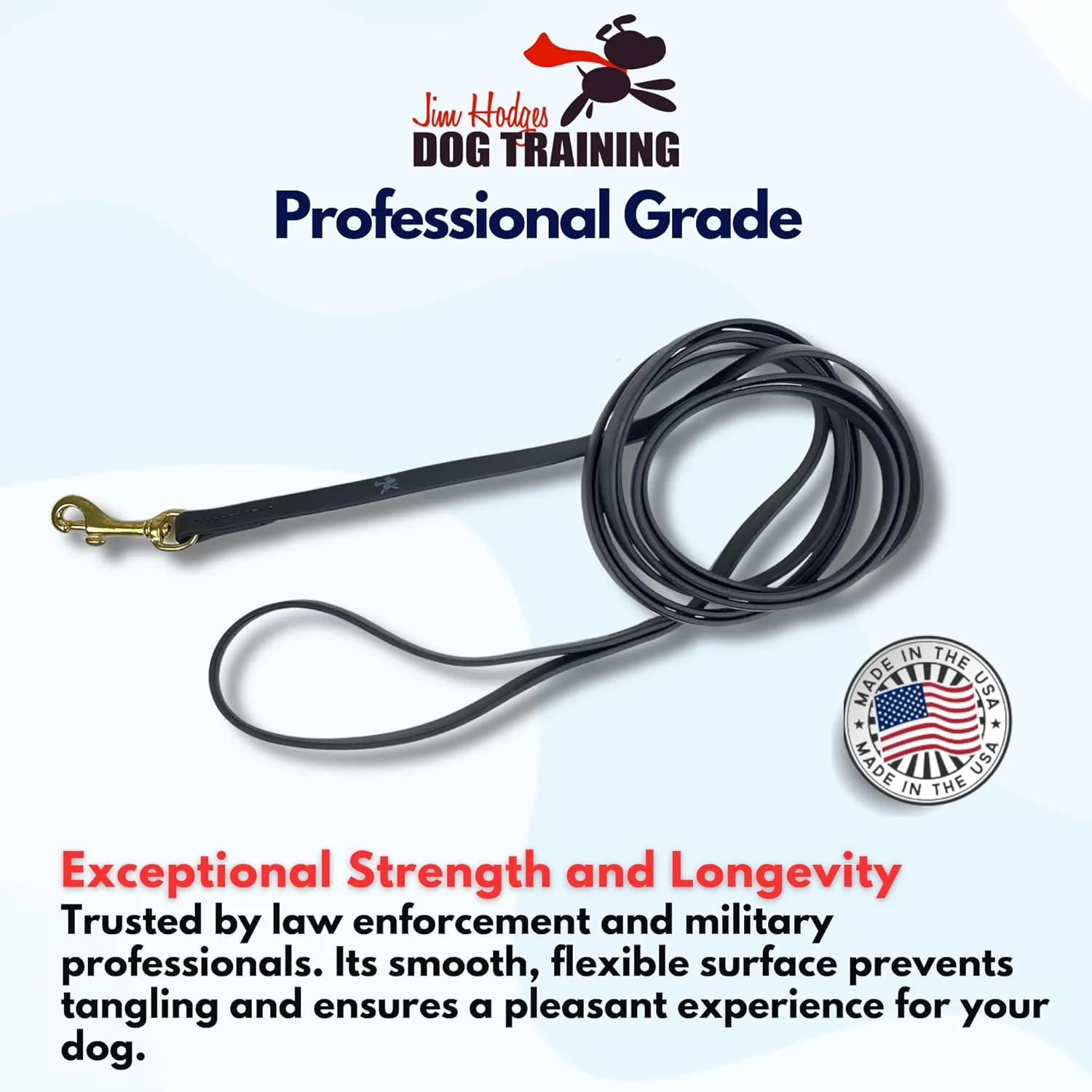 Gummy K9 Biothane Long Line Leash for Dogs, 10,15,20 and 32.5 Feet, Walking Tracking Training Service - Washable Waterproof Lead for Working K9 Groups, Dog and Puppy Owners