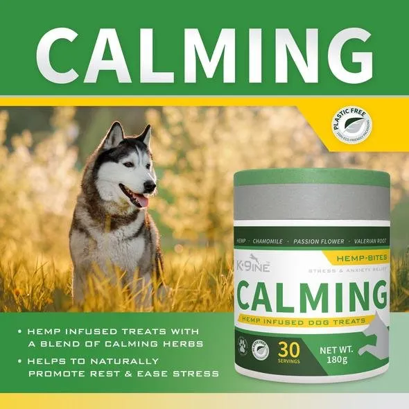 K9ine Calming Hemp Infused Dog Treats 180 g, 30 bites