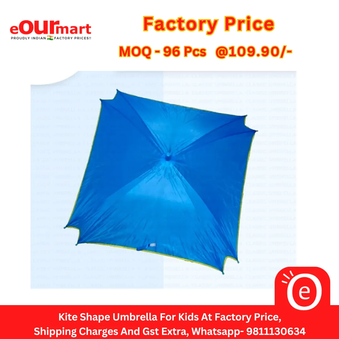Kite Shape Umbrella For Kids, Size - 19 Inch, Multicolor