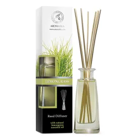 Lemongrass Diffuser w/Lemongrass Oil 3.4 Fl Oz - Scented Reed Diffuser - 0% Alcohol - Diffuser Gift Set - Best for Aromatherapy - Room Air Fresheners - Lemongrass Essential Oil Diffuser