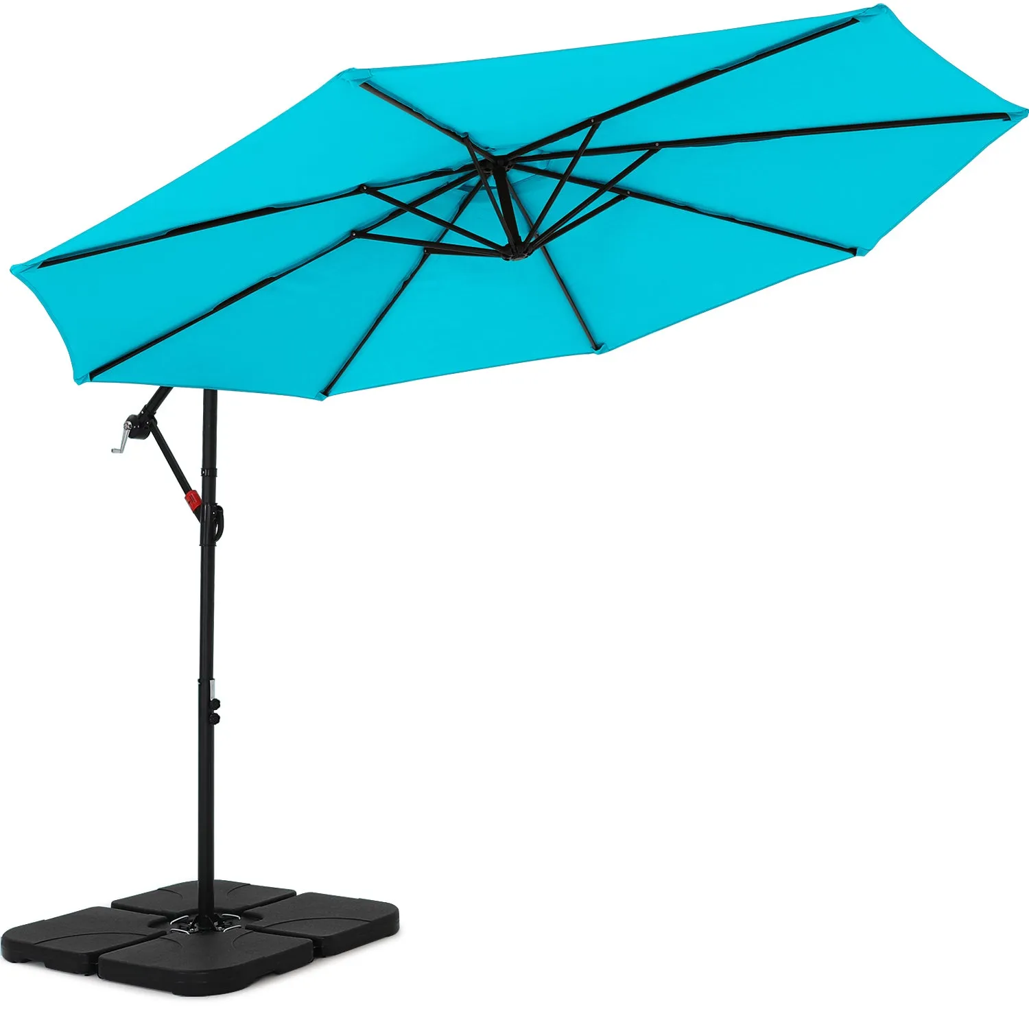 MASTERCANOPY Cantilever Patio Umbrella,with Crank and Cross Base