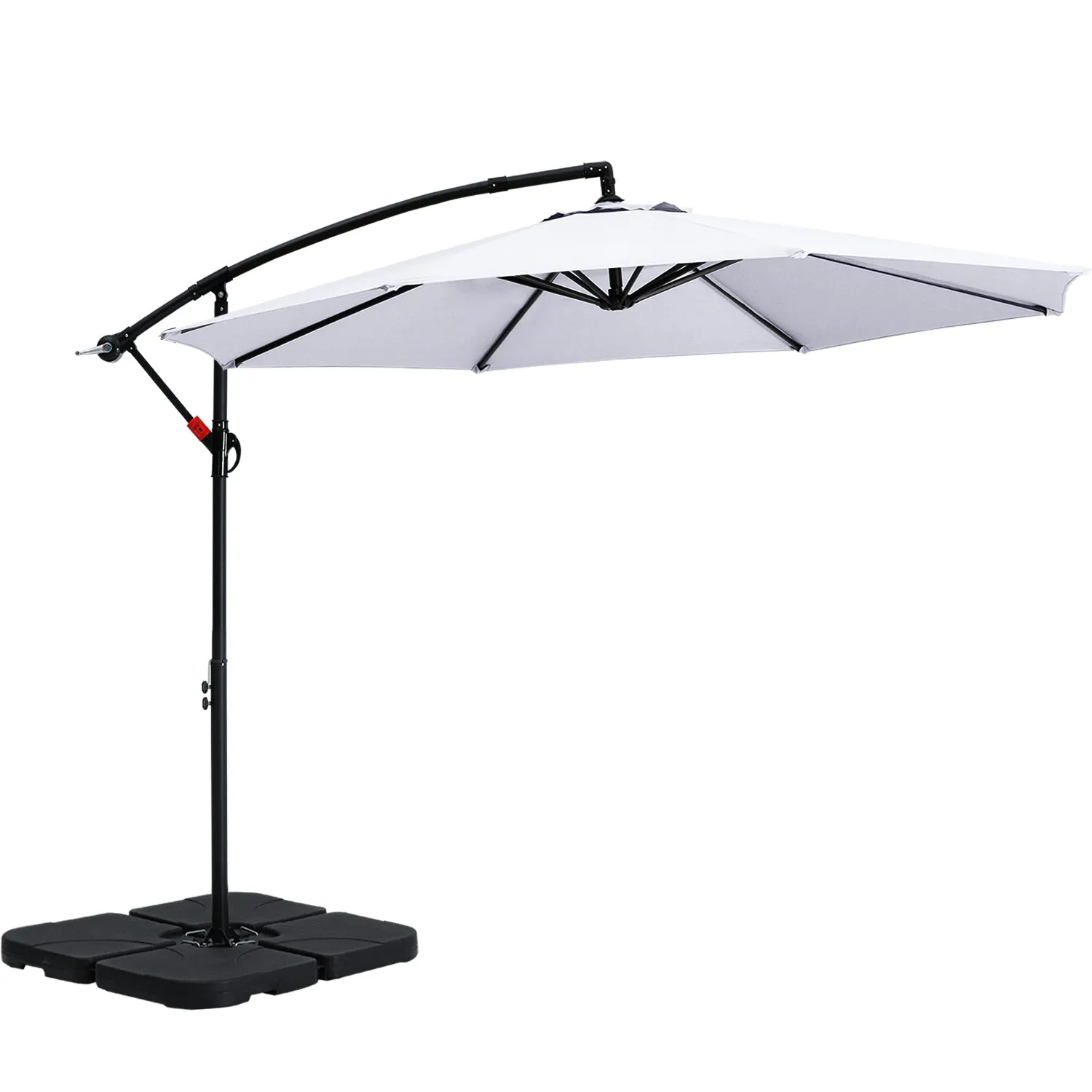 MASTERCANOPY Cantilever Patio Umbrella,with Crank and Cross Base