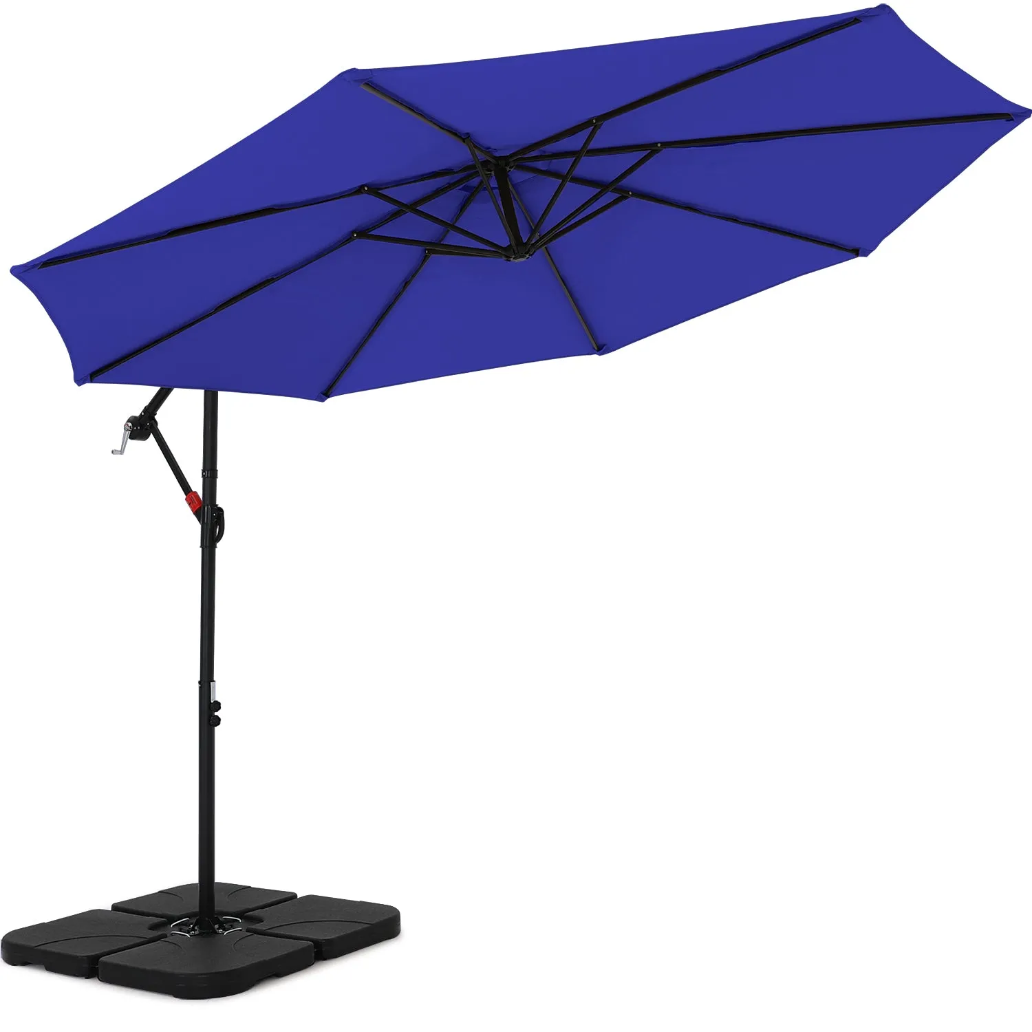 MASTERCANOPY Cantilever Patio Umbrella,with Crank and Cross Base