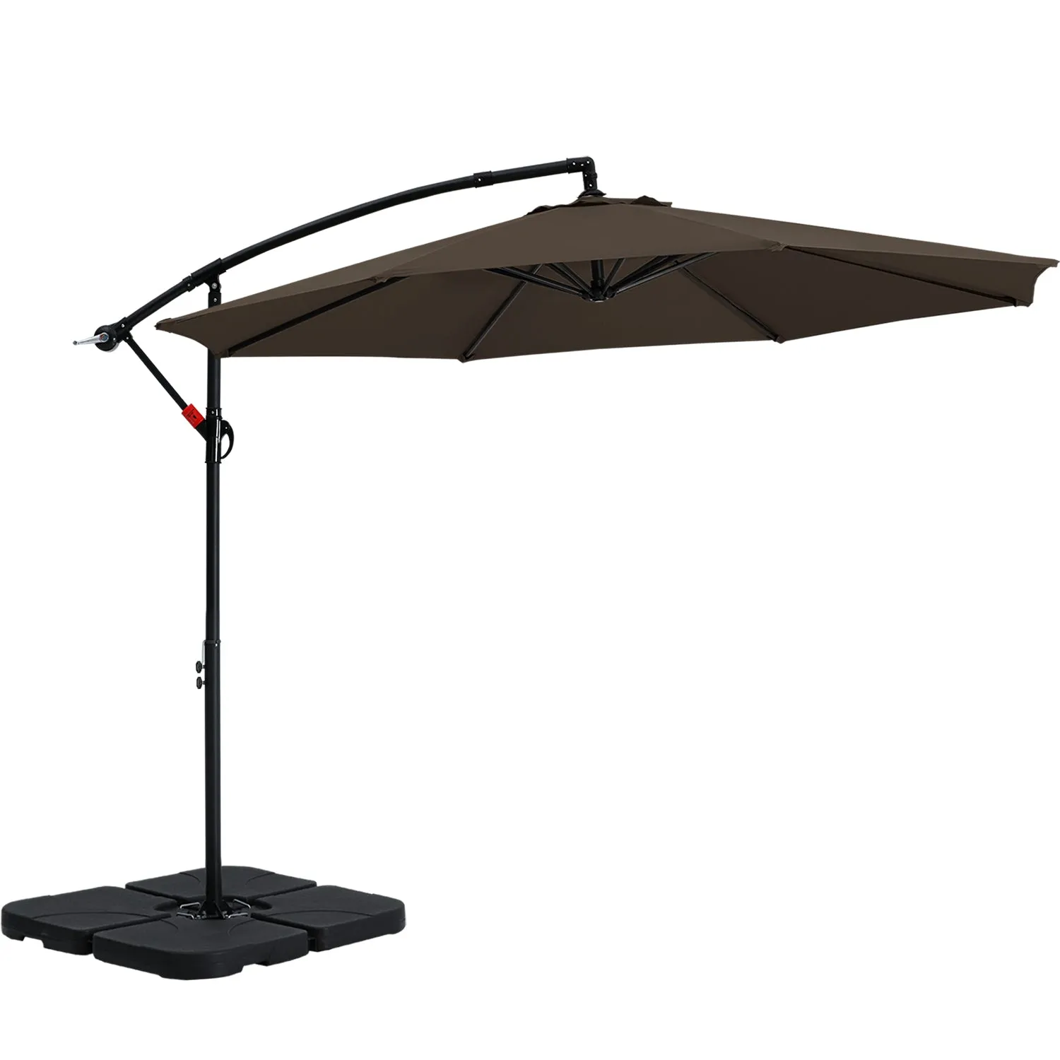MASTERCANOPY Cantilever Patio Umbrella,with Crank and Cross Base