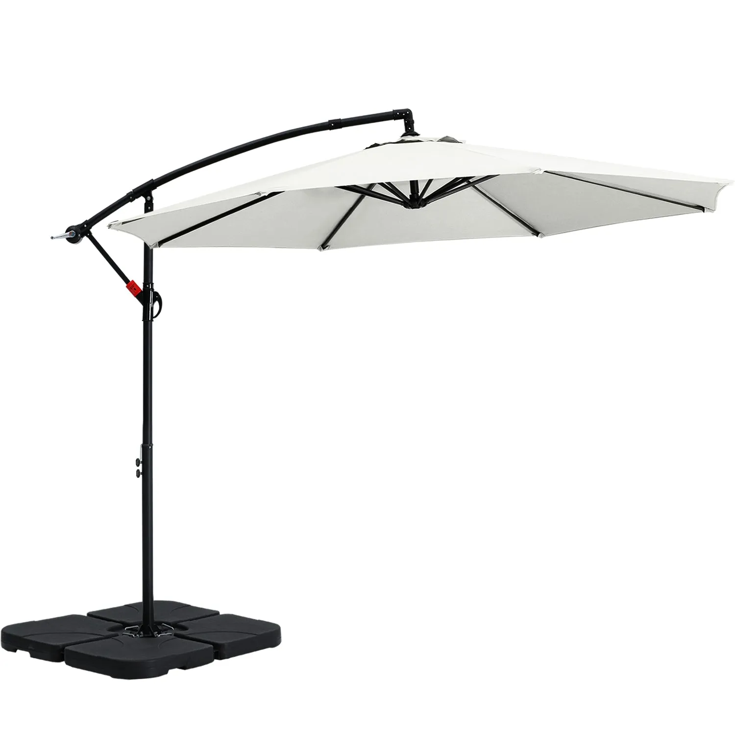 MASTERCANOPY Cantilever Patio Umbrella,with Crank and Cross Base