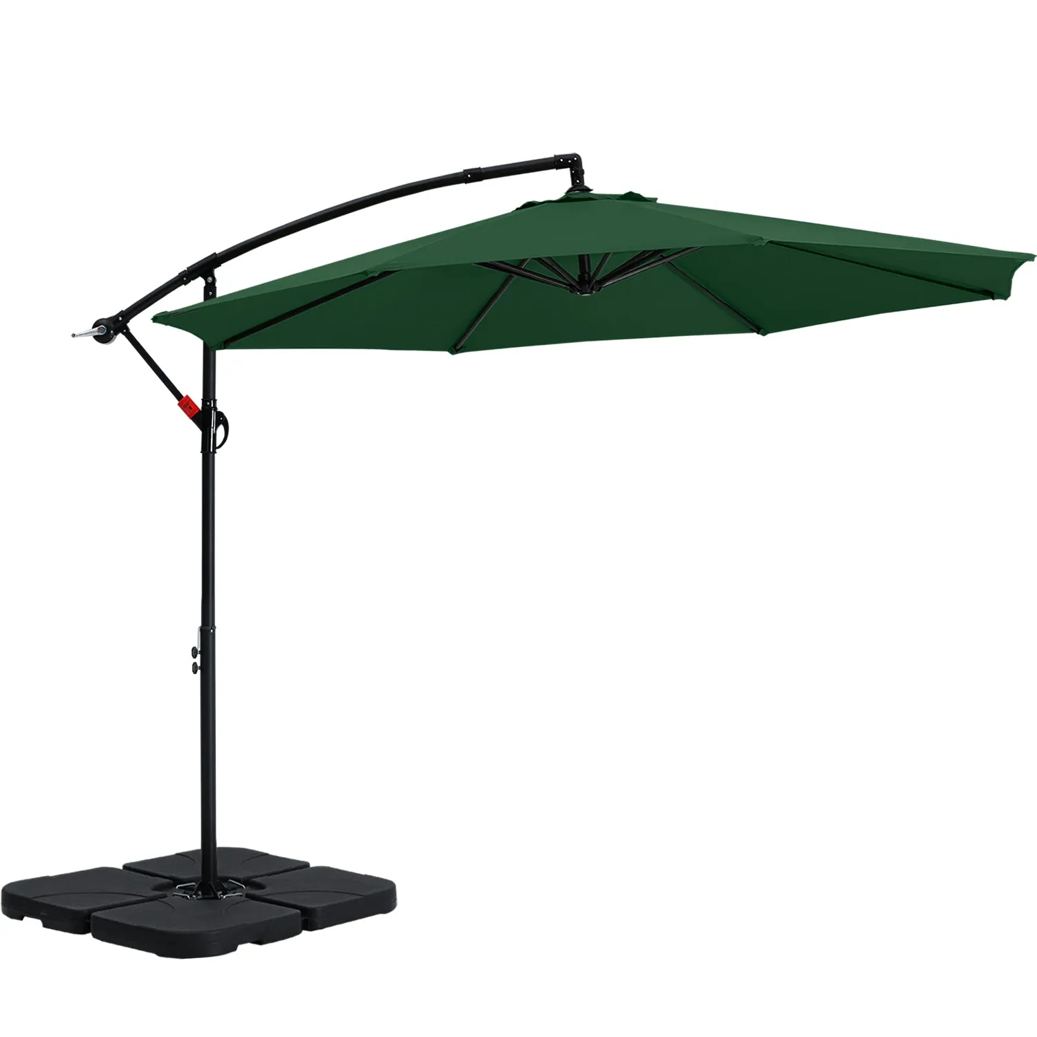 MASTERCANOPY Cantilever Patio Umbrella,with Crank and Cross Base