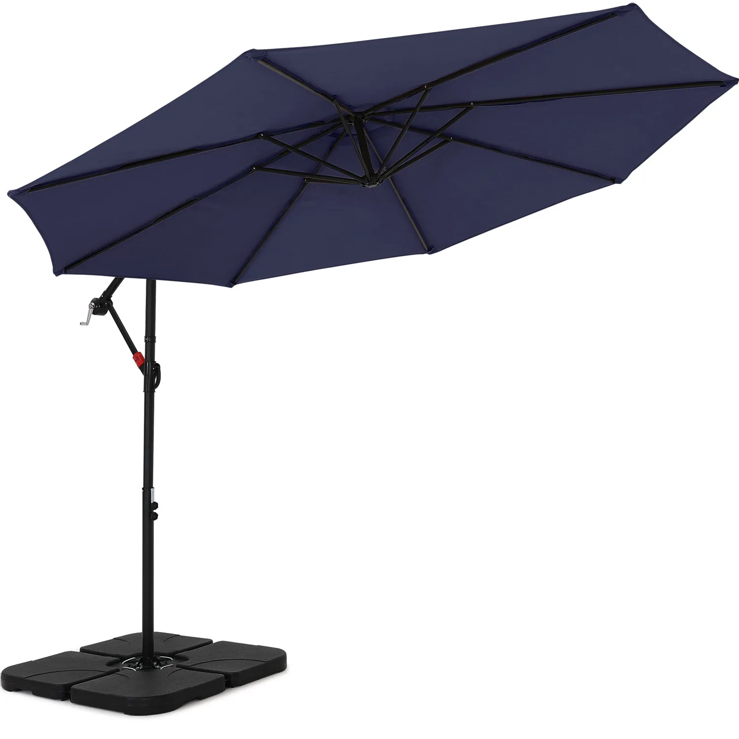 MASTERCANOPY Cantilever Patio Umbrella,with Crank and Cross Base